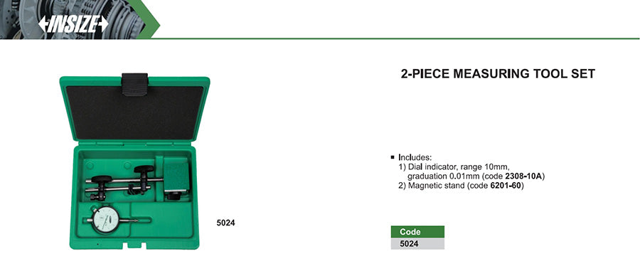 Ficha técnica: Set base 6201-60 + reloj comparador 2308-10A INSIZE 5024