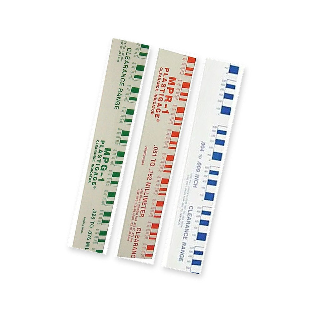 Plastigage Pack 1 tira verde 1 tira roja y 1 tira azul