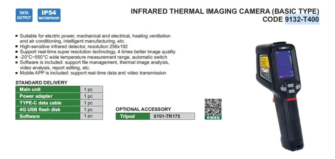 Cámara termográfica de infrarrojos INSIZE 9132-T400