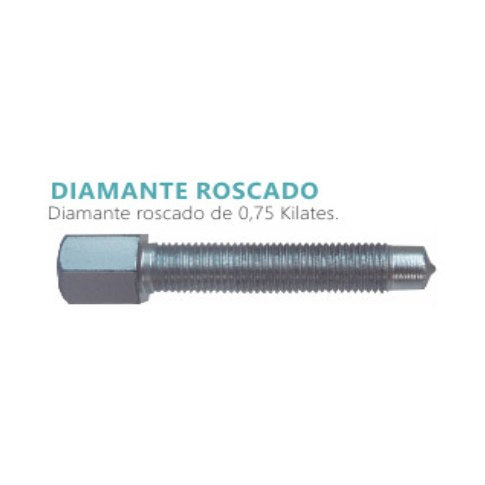 DIAMANTE ROSCADO 0,75 Kte. ROSCA 3/8 NF