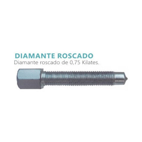 DIAMANTE ROSCADO 0,75 Kte. ROSCA 3/8 NF