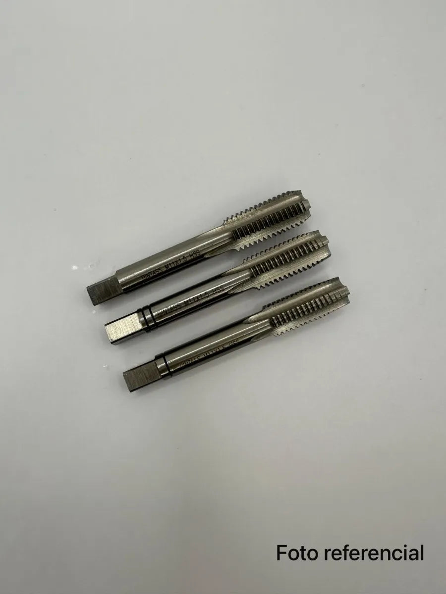 Juego 3 machos roscar acero rapido HSS M 8 x 1.25