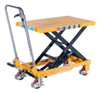 Mesa elevadora 150 kgs manilla plegable DTM150