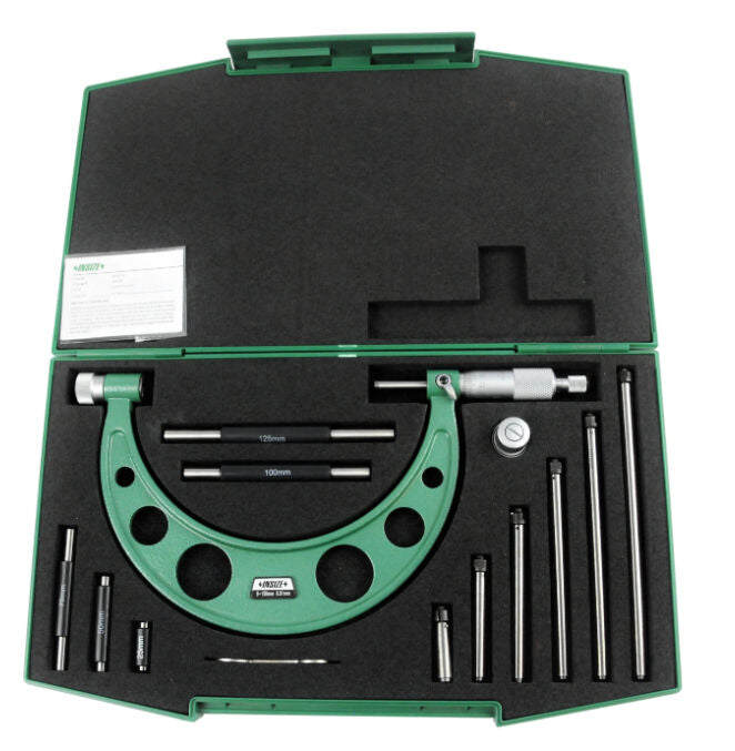 Micrometro de exterior con yunques intercambiables 0-150mm INSIZE 3206-150A