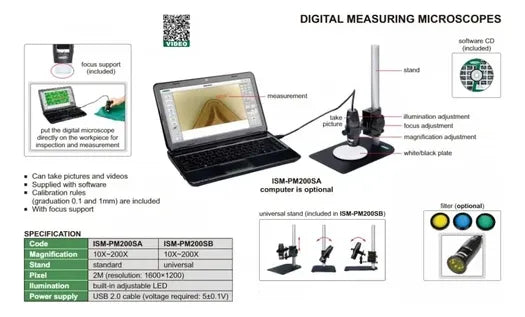 Microscopio digital de medicion INSIZE ISM-PM200SB