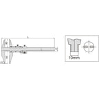 Pie de metro analogo para ranuras interiores 0-250mm pata doble INSIZE 1217-2503