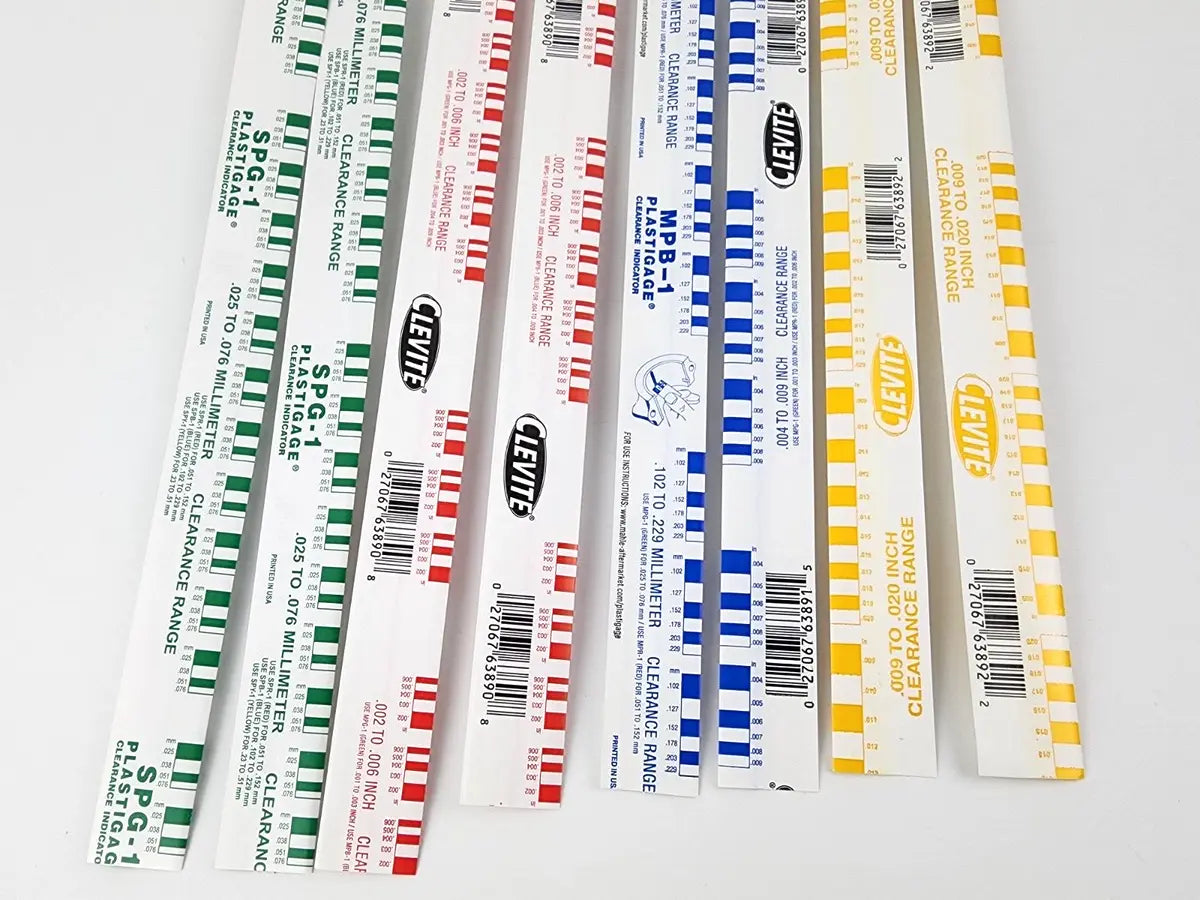 Plastigage Pack 1 tira verde 1 tira roja y 1 tira azul