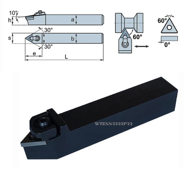 Portaherramientas Exteriores Wtenn3232p22 Para Torno