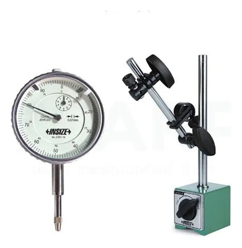 Reloj Comparador 2301-10 Con Base Magnetica 6201-60 Insize Kit
