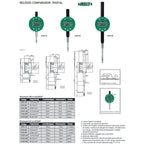 Reloj comparador digital 0-25.4mm 0.001mm liso INSIZE 2103-25F
