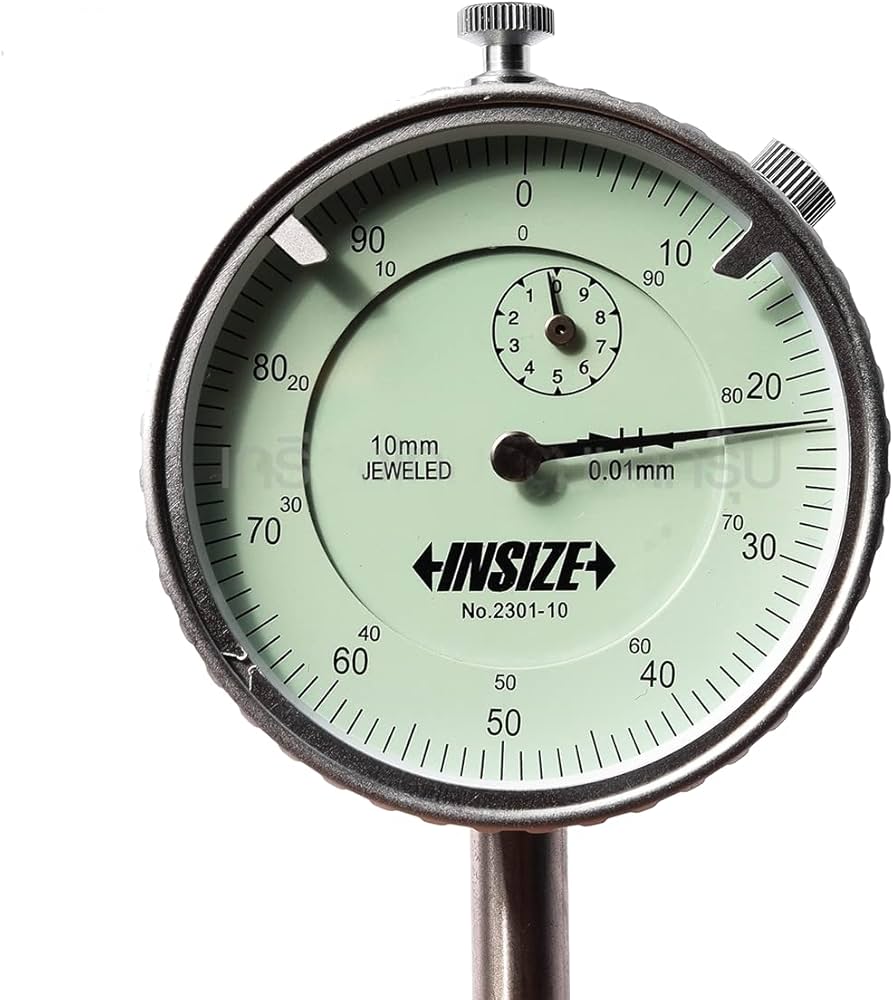 Reloj comparador respaldo plano 10mm INSIZE 2301-10F