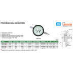 Reloj comparador respaldo plano 1mm INSIZE 2313-1FA