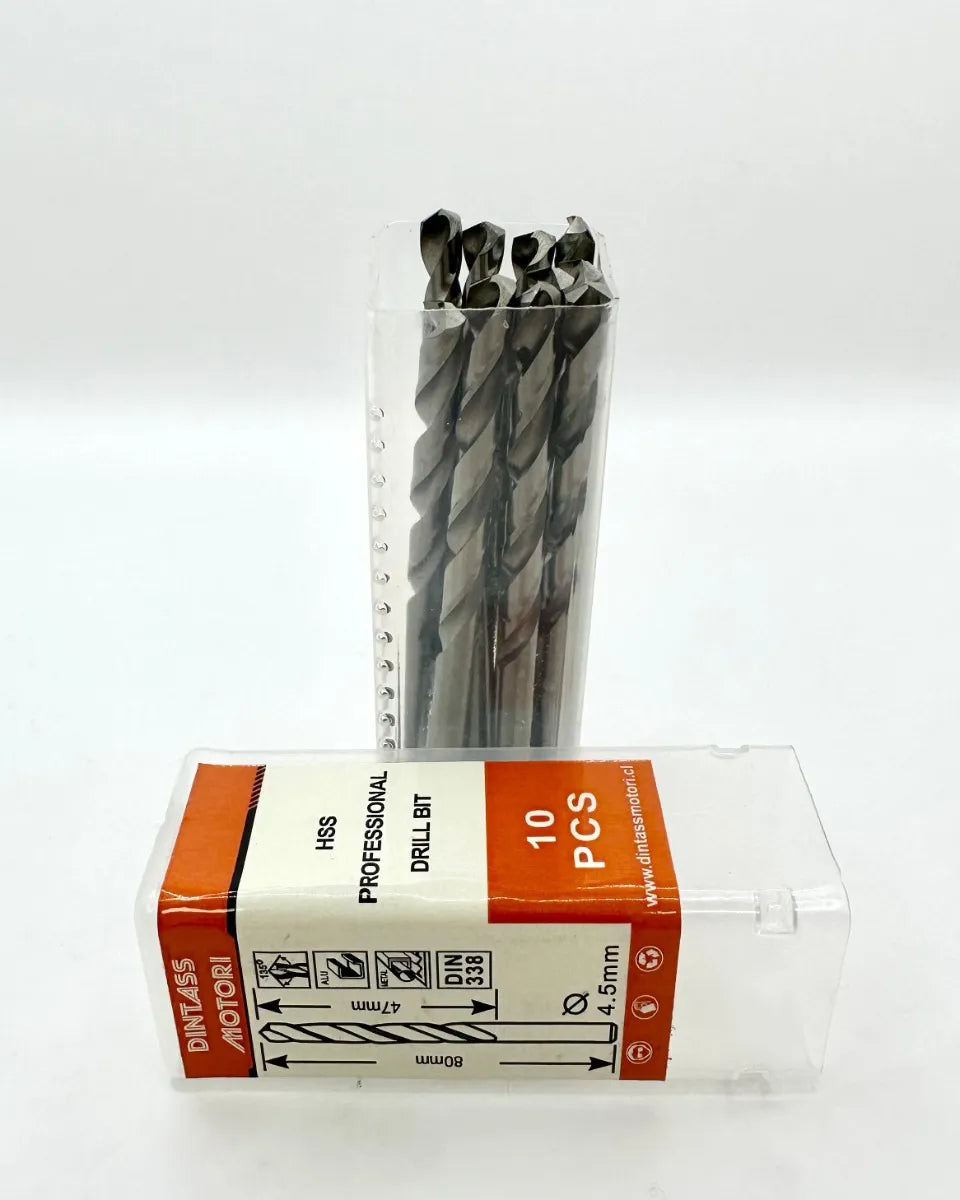 Set 10 brocas DTM de acero rapido HSS M2 3.5mm
