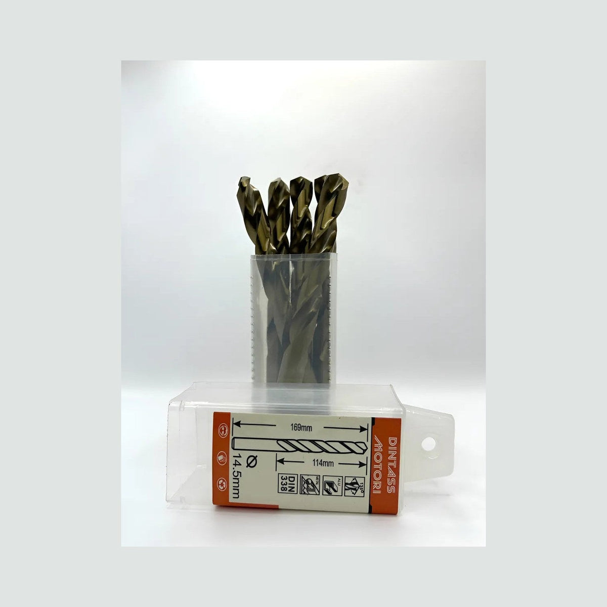 Set 5 brocas cilindricas 11mm HSS 5% cobalto DTM