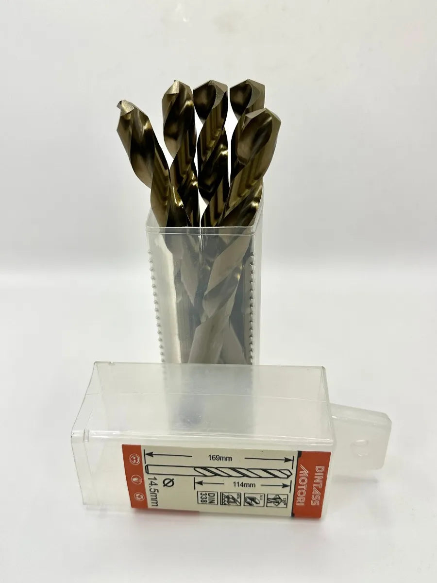 Set 5 brocas cilindricas 15mm HSS 5% cobalto DTM