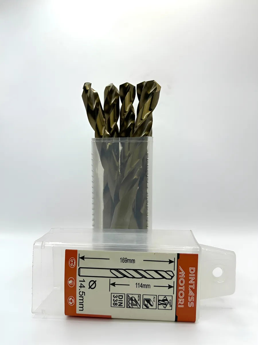 Set 5 brocas cilindricas 17.5mm HSS 5% cobalto DTM