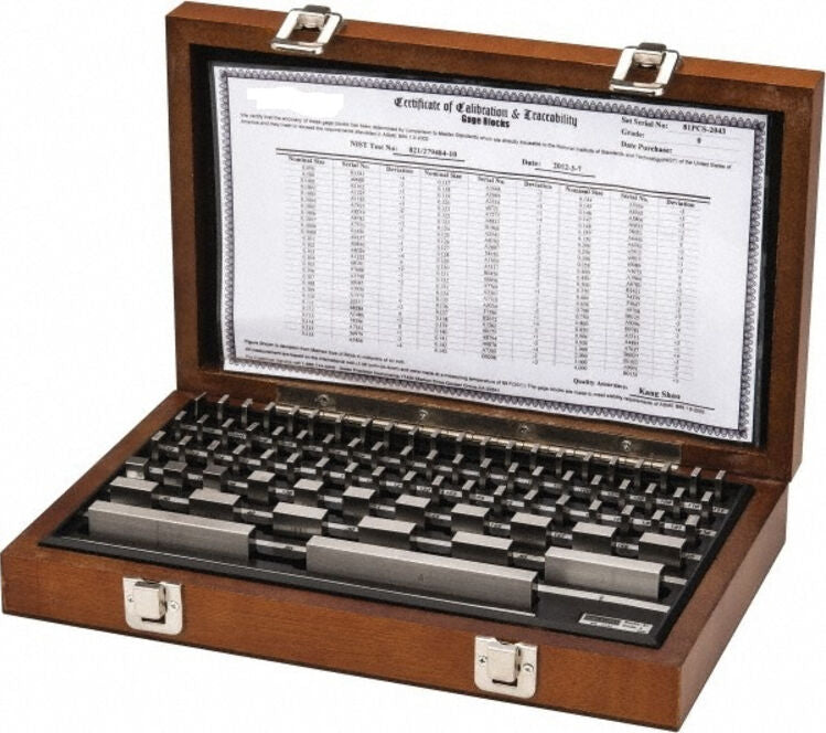 Set de Bloques Calibrador de Acero Grado 0 - 56PCS