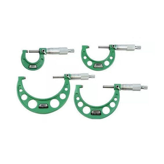 Set micrómetro exterior 0-100mm INSIZE 3203-1004A