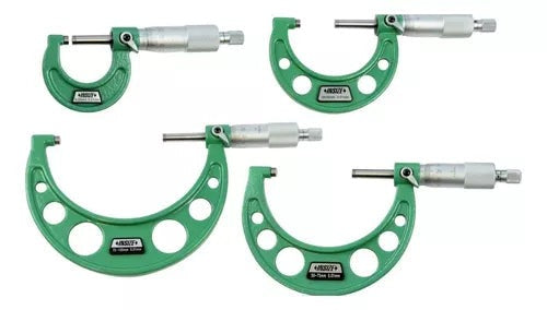 Set micrómetro exterior 0-100mm INSIZE 3203-1004A