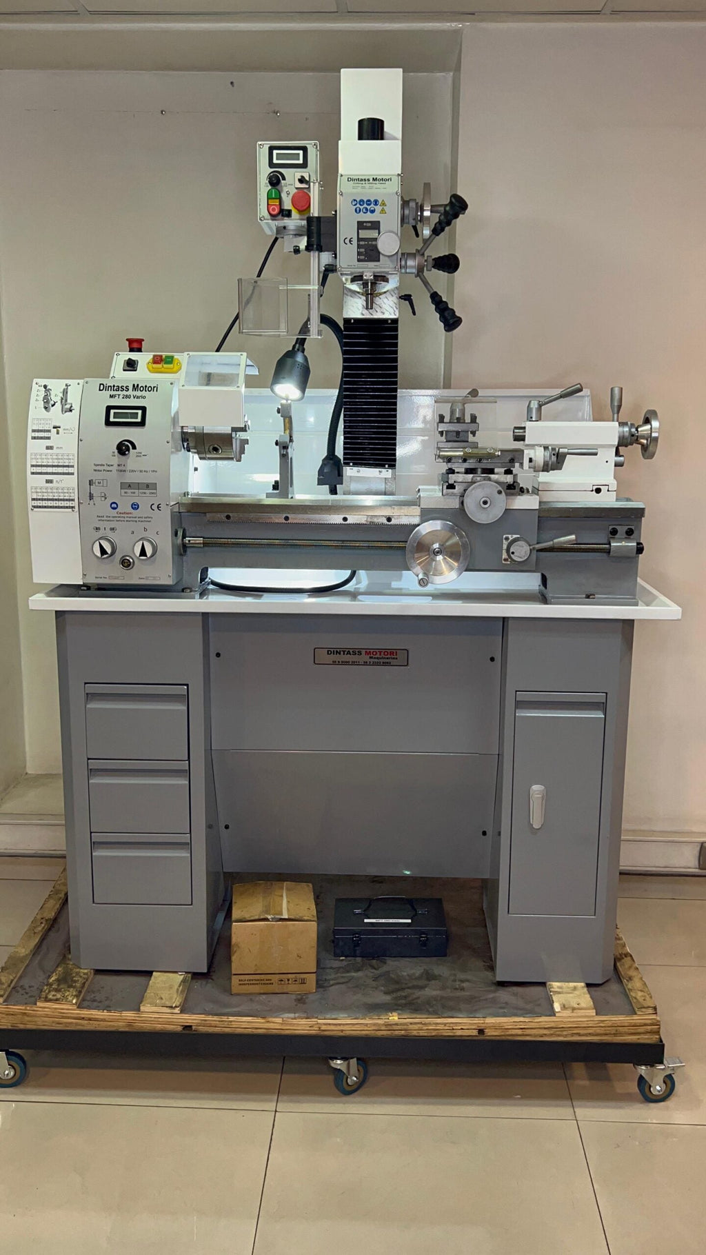 Torno taladro fresador DTM MFT280V - Torno multipropósito