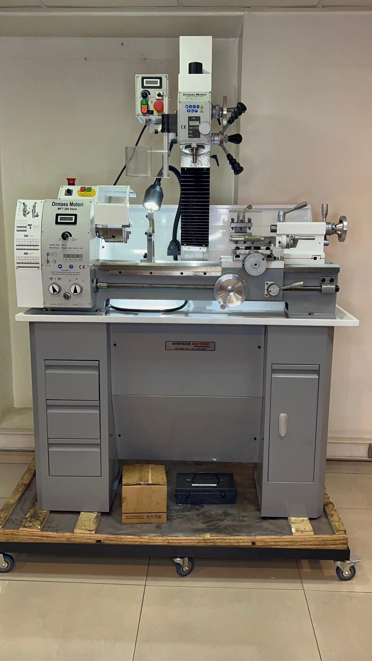 Torno taladro fresador DTM MFT280V - Torno multipropósito